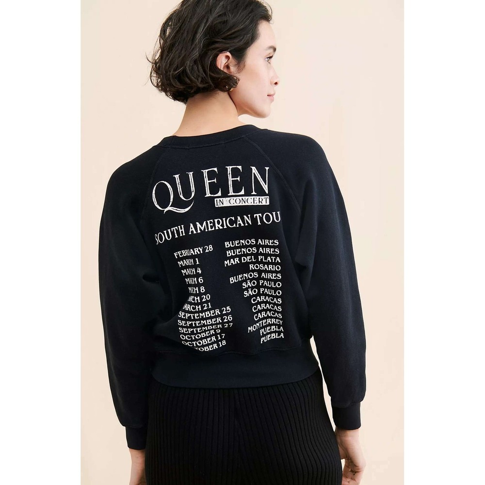 Queen Black Concert Sweatshirt Small Daydreamer South American Tour Free People